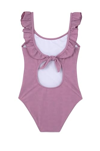 Gottex Kids Textured Square Neck Ruffle One Piece Swimsuit Chlorine Fade Resistant and Built-in UPF UV 50+ Protection2