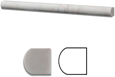 Iceberg Marble Honed 3/4 X 12 Bullnose Liner Trim Molding - Standard Quality - BOX of 15 PCS.