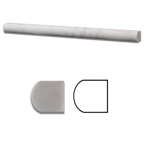 Iceberg Marble Honed 3/4 X 12 Bullnose Liner Trim Molding - Standard Quality - Box Of 15 Pcs. #TOP3