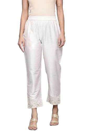 Image of Varanga Women's Cotton Pants - Comfortable, Breathable, Stylish Everyday Wear for Casual or Semi-Formal Outfits