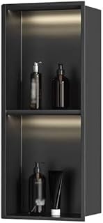 CukUJH Built-in Stainless Steel Shower Niche with LED Lighting(70x28cm)