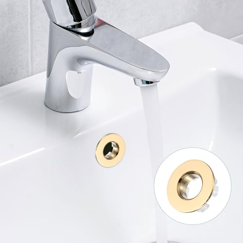 Anneau de trop-plein laiton uxcell lot de 2 dorés pour évier et lavabo de salle de bain