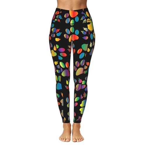 Leggings de huellas de perro mallas de compresion sin transparencias mujer 2