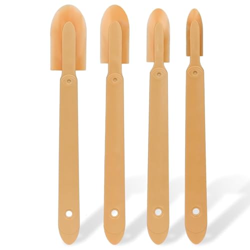 Surluoen Outil de Calfeutrage en Silicone, 4 Tailles, Outil de Dissolvant de Calfeutrage, Ensemble D'Outils de Finition de Mastic, Applicateur de Calfeutrage, Spatules en Caoutchouc