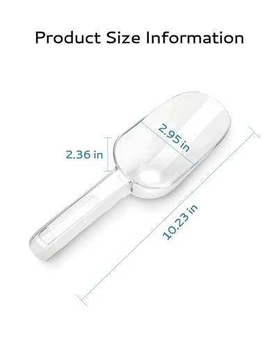 Image of EUHOMY Commercial Clear Polycarbonate Ice Scoop - BPA-Free Food Safe Scoop with Ergonomic Handle for Ice Machine