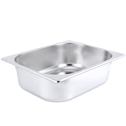 KOHAND 4 Pack Stainless Steel Steam Pan, Anti-Jam Steam Pan Commercial Metal Food Catering Tray for Hotel, Buffet, Restaurant 2-1/2 Inch Deep - Thumbnail 5