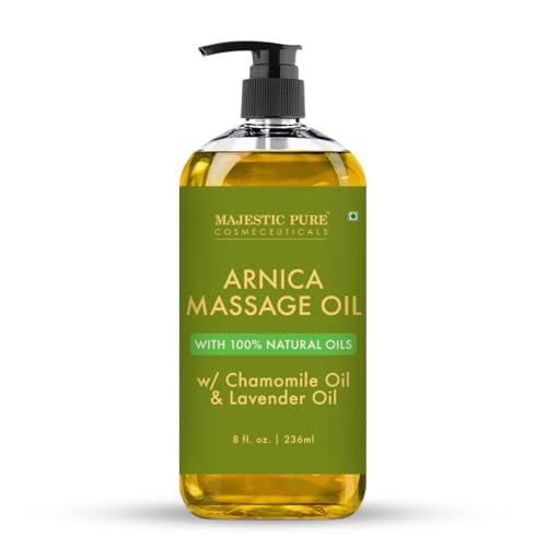 MAJESTIC PURE Arnica Massage Oil for Massage Therapy - Refreshing,