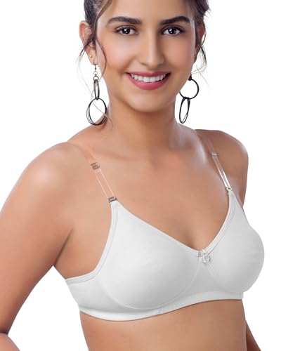 Image of Brida Breathable Cotton Non-Padded Transparent Bra - Comfortable, Stylish, and Lightweight Lingerie for Women - Monica