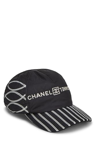 Chanel, Pre-loved Black Sportline Baseball Cap, Black