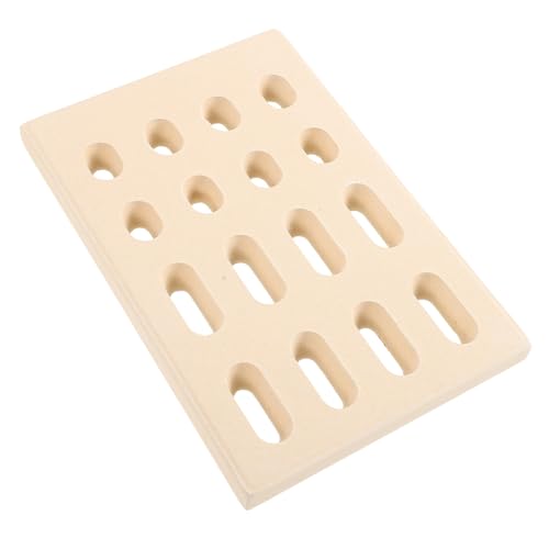 Toyvian Placa Calefactora de Ladrillo Cerámico Beige para Parrilla de Gas Aislamiento y Distribución Uniforme del Calor para Barbacoa Exterior
