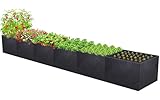 POILKMNI 12x2x1ft Fabric Raised Garden Bed - Outdoor Planter Box Non-Woven Fabric Patio Planting Bed Garden Grow Bed Bag for Growing Herbs, Flowers and Vegetables