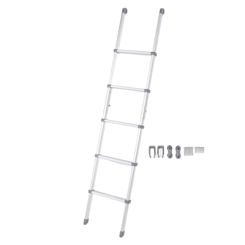 Escalera de litera plegable de 5 peldaños para autocaravana, aleación de aluminio antideslizante, ideal para caravanas, remolques, caravanas, acentos interiores de primera clase