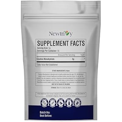 Creatine Monohydrate,Micronized, Pure,Unflavored,280g (9.8oz)