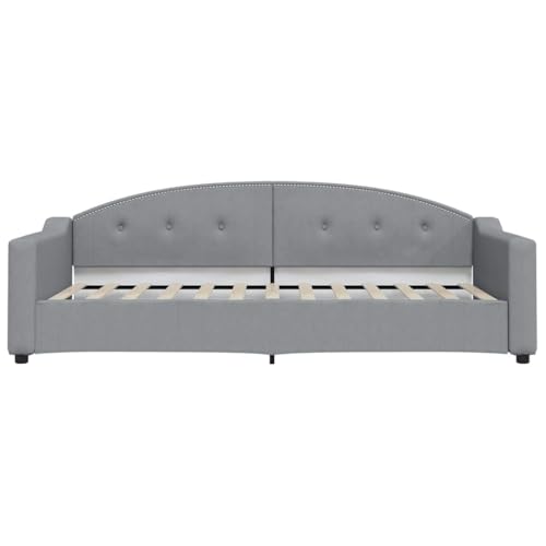 vidaXL Sofá Cama Nido con cajones Tela Gris Claro 90x200 cm - imagen 7