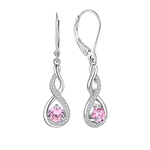 Starchenie Pendientes Infinitos Pendientes De Palanca De Plata De Ley 925 Pendientes De Piedra Natal Joyería Retorcida Para Mujer Starchenie Pendientes Infinitos Pendientes De Palanca De Plata De Ley 925 Pendientes De Piedra Natal Joyería Retorcida Para Mujer