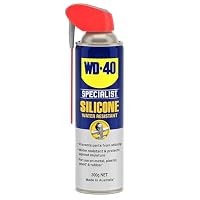 WD-40 Specialist Silicone Spray Lubricant, 300g with Smart Straw, All-Weather Rust Protection Silicone Lubricant, Repels Moisture, Dust, and Grime for Rubber Seals, Doors, Windows, 1-Pack