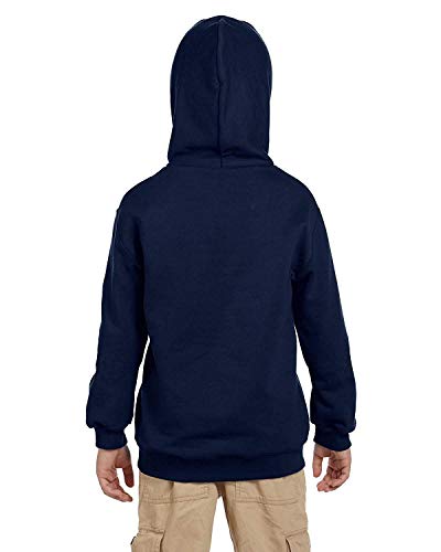 Champion Boy's Double Dry Action Fleece Pullover Hood, Navy, XL2
