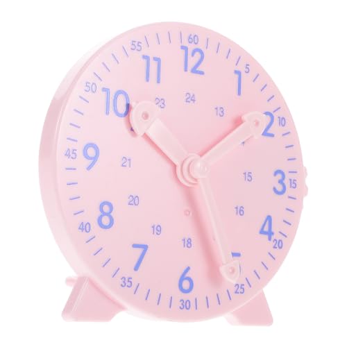 ifundom Educational Telling Clock Model Fun Pink Classroom Teaching Tool for Enhances Awareness and Management Skills for Homeschool and School Use