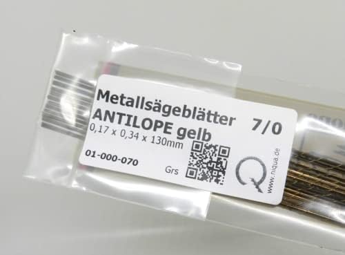 Antilope Jewelers Saw Blades # 7/0 Jewelry Making Pack of 144 - Made in Germany