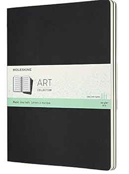 Office Product Moleskine Art Cahier, Music Notebook, Extra Large, Black (7.5 X 9.75) Book
