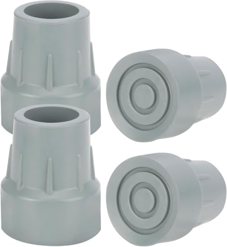supregear 4X 25mm Rubber Walking Sticks Ends Heavy Duty Rubber Ferrules for Zimmer Frames and Chairs with 1 Leg Tubing