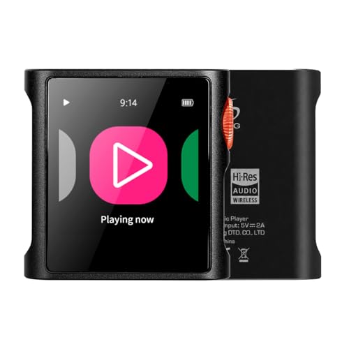Image of SHANLING 2in1 MP3 Music Player Headphone DAC Amp Black-Orange | 1.7 * 1.7inch Mini M0 Pura Digital Audio Player HD Touch Screen, Support to 2TB, USB Type-C 3.5mm Jacks, Volume Konb
