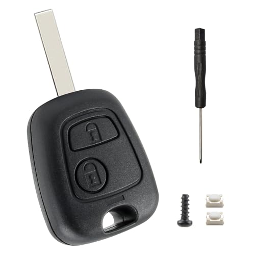 NUOVA CUSTODIA PORTACHIAVI REMOTO 2 PULSANTI PER PEUGEOT 106 107 - Foto 5