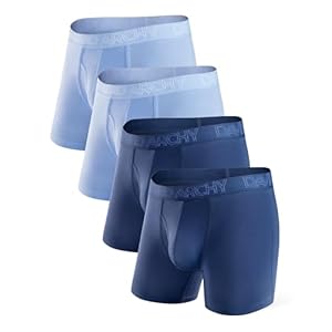 DAVID ARCHY Mens Underwear Boxer Briefs Breathable Soft Moisture-Wicking with Fly Underwear for Men Multipack