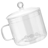 CONGARTENO Stewed Pot Glass Instant Nudelschale Groß Und Pasta -schalen Hitzebeständiges Kochgeschirr Schüssel Schmortopf Hitzebeständig Nudeln Transparent Glas Mit Hohem Borosilikatgehalt