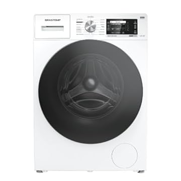Lava e Seca Brastemp 10kg/6kg branca com Smart Sensor e Triplo Vapor BNC10AB. 220V