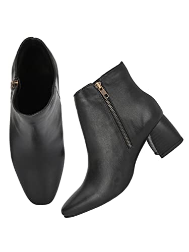 Image of EL PASO Leather Formal High Heel Chelsea Boots for Women