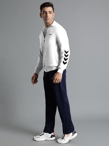 Image of hummel Promo Men's All weather Regular Fit Track Suit with Zipper and Pockets Comfortable Breathable Stretchable Soft Fabric For Everyday Use Ideal for Gym Training or Running Loungwear