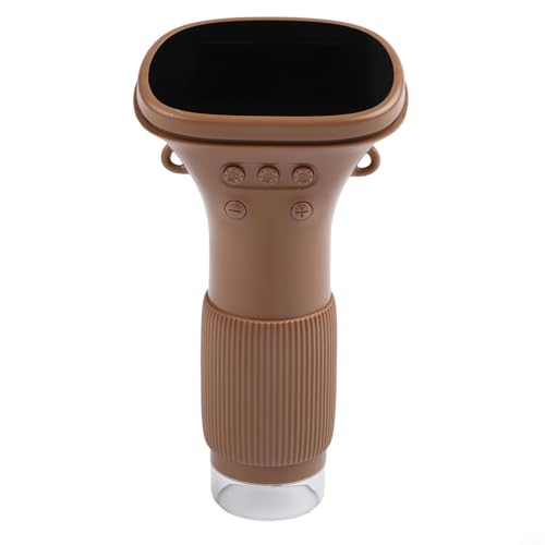 1000x2MP Magnification Digital Microscope 2 Inch HD Image, 8 LED Lights IPS Display for Educational Institutions and Students (Brown)