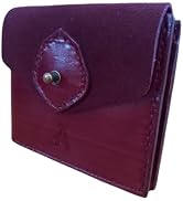 Handmade Genuine Leather & Suede Women's Wallet | Black, Red Slim Minimalist Retro Design | Perso...