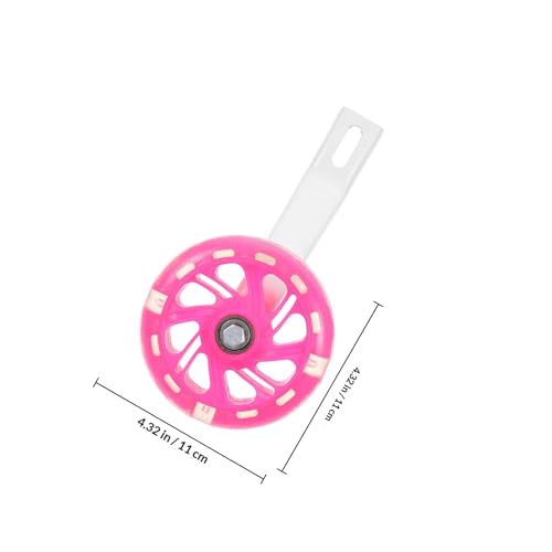 Ruedas de Entrenamiento Holibanna de 16 pulgadas con luces intermitentes rosas y soporte en trípode para bicicleta miniatura 2