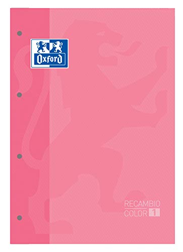 Oxford Recambio color Rosa Oxford A4 .80 hojas, cuadrícula 5x5