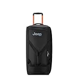 Jeep JS009D Two Wheel Rolling Travel Duffle Bag, Black, 31 Inch