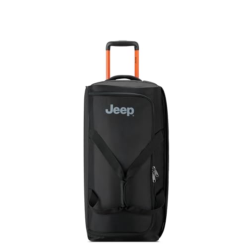 Jeep JS009D Two Wheel Rolling Travel Duffle Bag, Black, 31 Inch