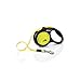 Flexi New Neon Retractable Dog Leash (Tape) 10 Ft, Extra-Small, Black/Neon