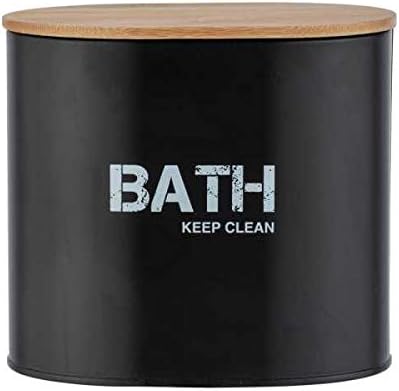 WENKO Gara Bathroom Box with Lid Black - Storage Box, Bathroom Basket, Steel, 14.5 x 13.5 x 10.5 cm, Black - Image 3
