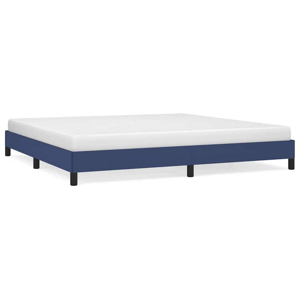 Giroletto Matrimoniale 200x200 cm Struttura Letto in Tessuto Blu