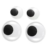 Suministros de bricolaje: la carcasa transparente con alta transmitancia de luz hace que los se vean brillantes, la superficie lisa hace que los globos oculares negros se muevan suavemente sin ninguna sensación de bloqueo, estos ojos pueden convertirse en valiosos accesorios hechos a mano, ojos de bricolaje