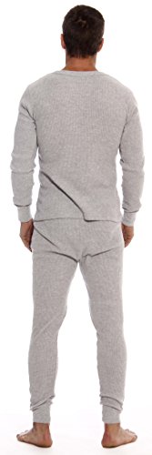 At The Buzzer Thermal Underwear Set for Men 95962-Grey-L - Thumbnail 3