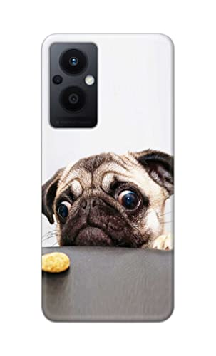 Image of PRINTFIDAA� Printed Hard Back Cover Case for Oppo F21 Pro 5G | Oppo F21s Pro 5G | Oppo Reno 7Z 5G Back Cover (Pug Dog) -2808