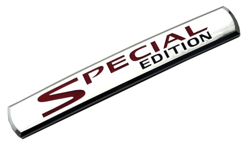 Image of 2Pcs Special Edition Car Emblems 3D Badge Truck Sticker Decal Fit for Universal Car Truck SUV (Chrome Red)