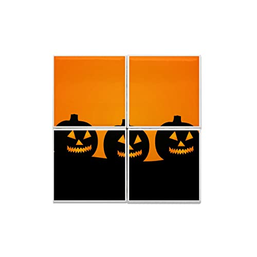 Carreaux céramique décoratifs orange au design Halloween vibrant