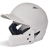 CHAMPRO HX Gamer Plus Baseball Batting Helmet for Youth and Adult White Large