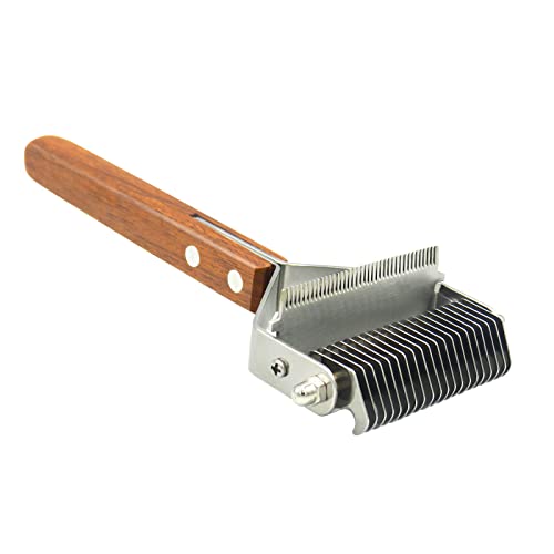 Pet Dematting Tool Undercoat Rake for Dogs and Cats Grooming Double Side Comb Deshedding Brush Professional Safe Dog Matted Hair Remover
