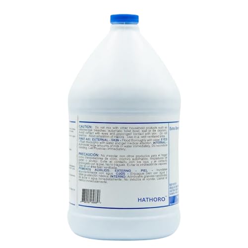 Hathoro (4 Gallons) Clear Ammonia Cleaner Liquid, Multi-Surface Cleaning Solution | Removes Grease, Hard Water Stains and Odors - Multipurpose Kitchen Bathroom and Commercial Use - 1 Gallon, 4 Pack - Thumbnail 4