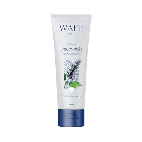 Image of WAFF Patchouli Face Wash | Refreshing, Cooling, Deep Cleansing & Hydrating | Helps Reduce Acne, Controls Oil & Evens Skin Tone | Sulfate-Free, Paraben-Free, Vegan | Unisex & All Skin Types | Pack of 1